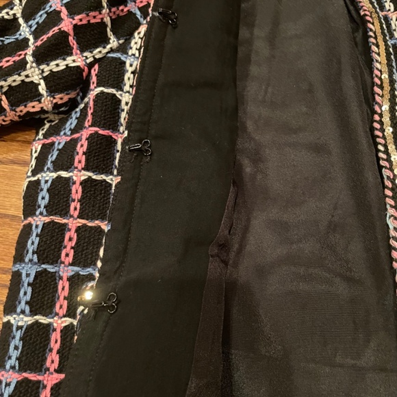 Multicolored Embroidered Tweed Jacket Size S - Picture 8 of 12